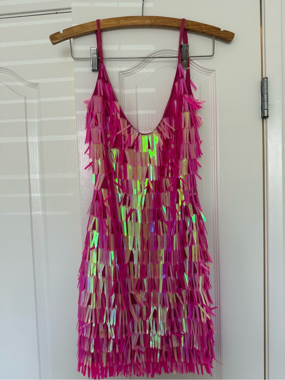 Hot Pink Tassel Fringe Dress